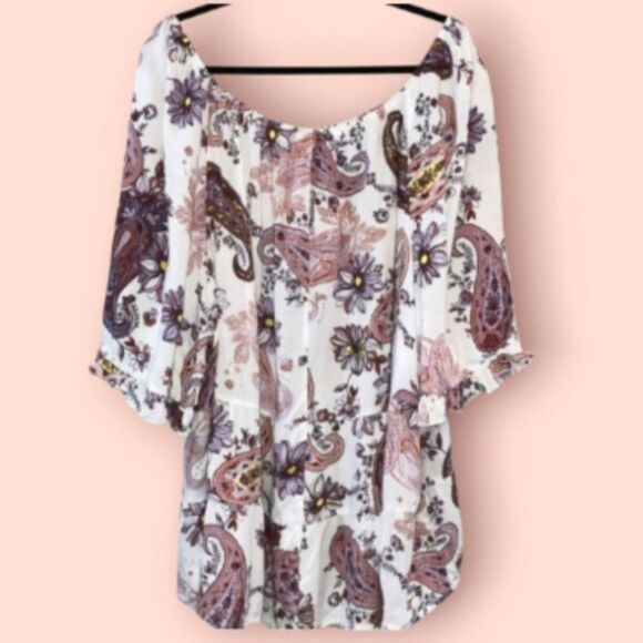 Pastel colors off shoulders plus size top size 4x - Picture 1 of 5